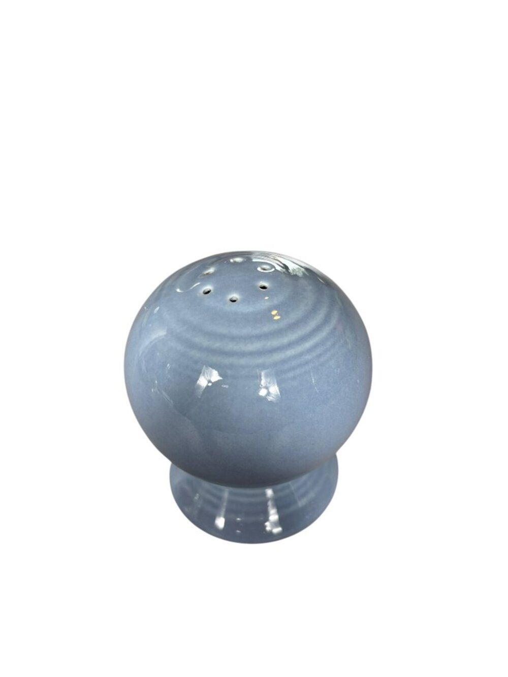 Fiesta Periwinkle Blue Ball Salt Pepper Shaker Single Retired HLC